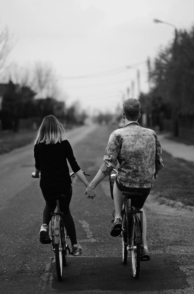couple riding bike